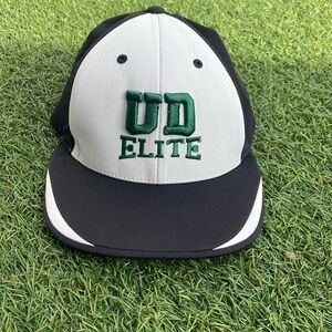 Pacific Headwear Hat Cap black and Cream Big UD‎ ELITE 23 Logo sz LG-XL